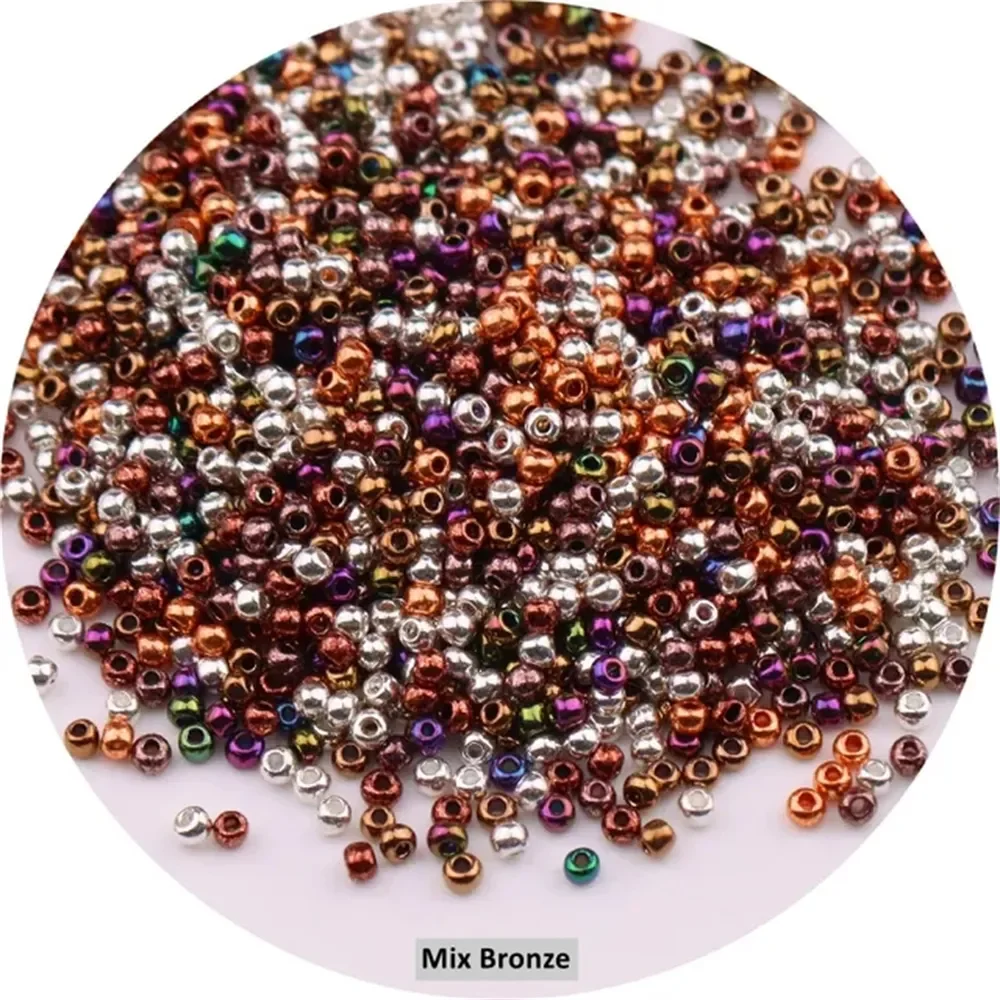 11/0 Japan Metallic Farben Glas Rocailles 2mm Uniform Bronze Überzogene Runde Spacer Glas Perlen Für DIY Charme Handwerk schmuck Machen – Detail 10
