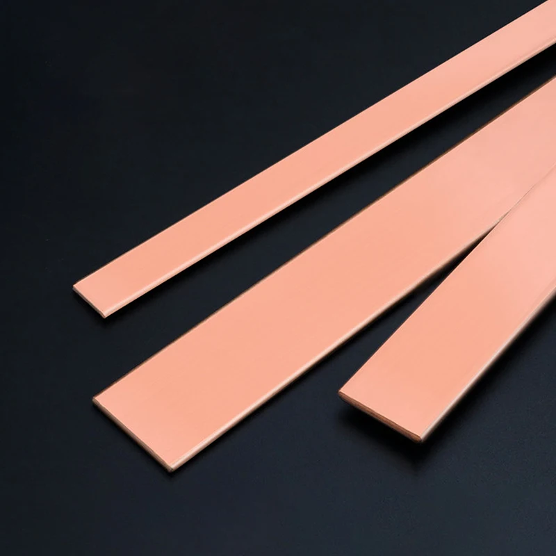

Thickness 1/2/3/4mm Copper Plates Bar 200/300/400mm T2 Copper Flat Bar Strip Pure Copper Plate CNC DIY Material