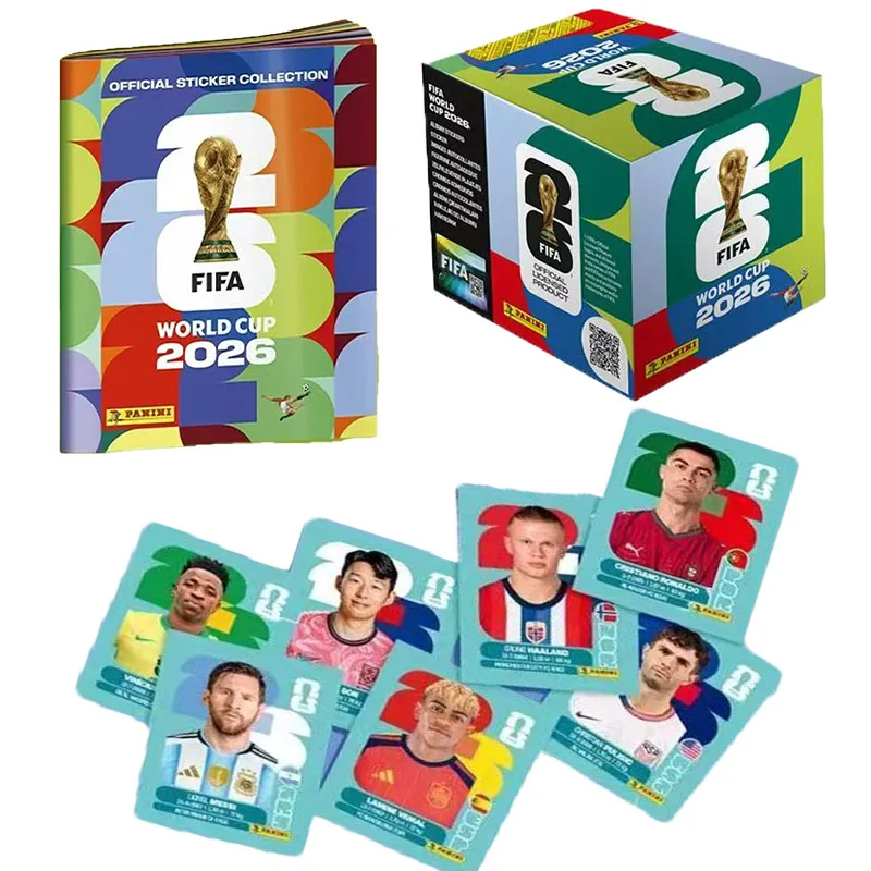 Caja de Colección de Pegatinas Oficiales del Mundial FIFA 2026 de Panini, Set Coleccionable de Fútbol, Souvenir, Regalo Divertido para Coleccionistas