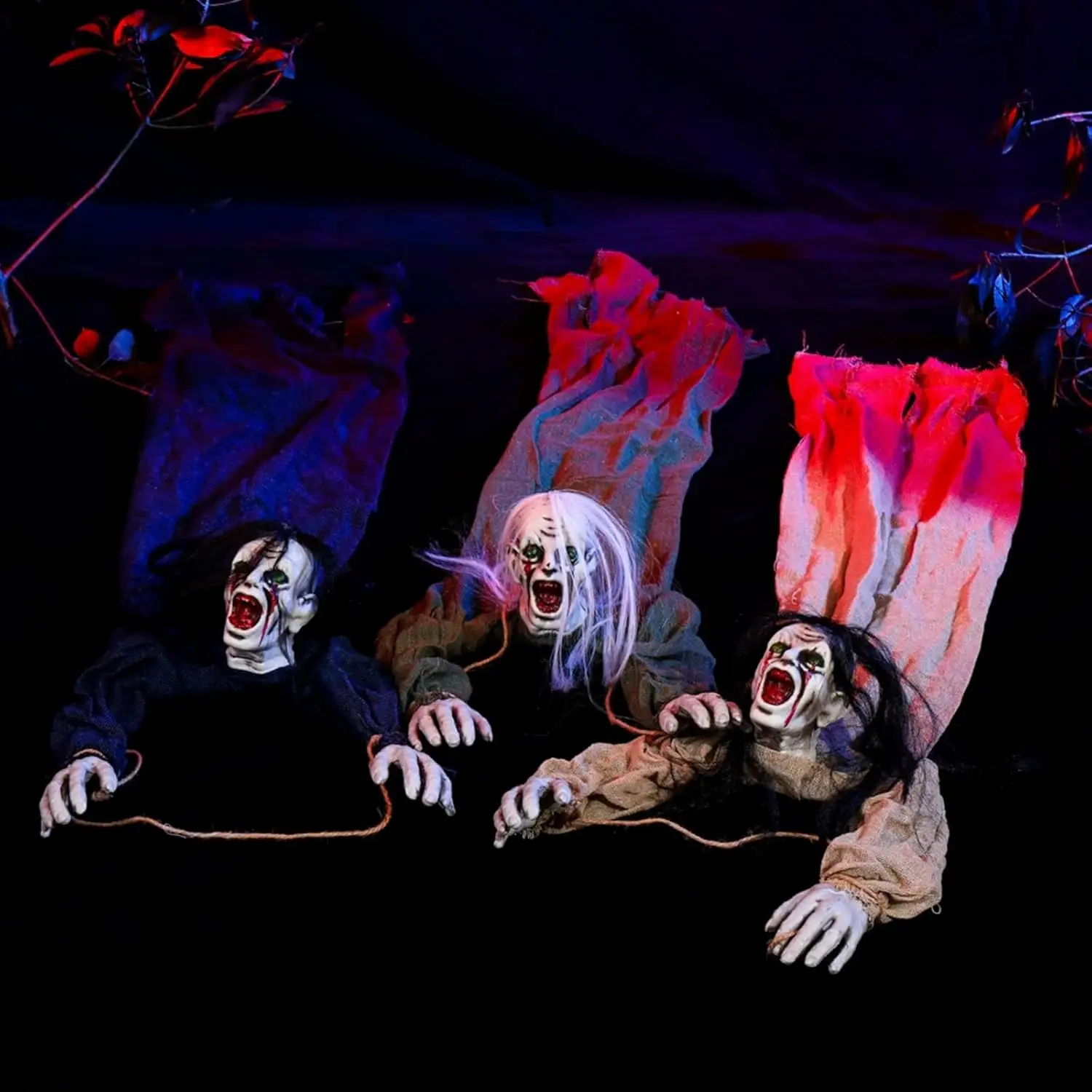 

1pcs Halloween Hanging Ghost Decorations Set Long Hair Crawling Ghosts for Party House Chamber Atmosphere Decoration