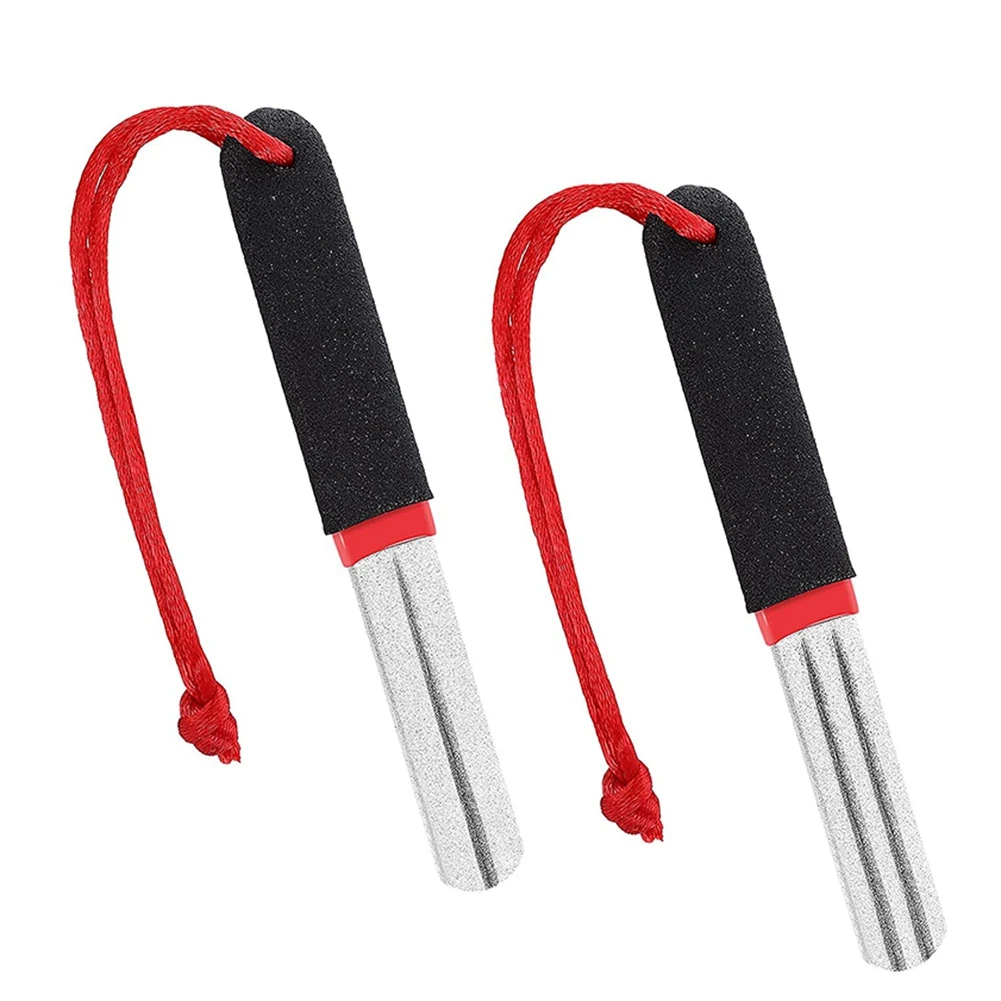 

2Pcs Fish Hook Sharpeners Double Sided Diamond File Sports Fishing Hook Sharpener Portable Grinding Tool for