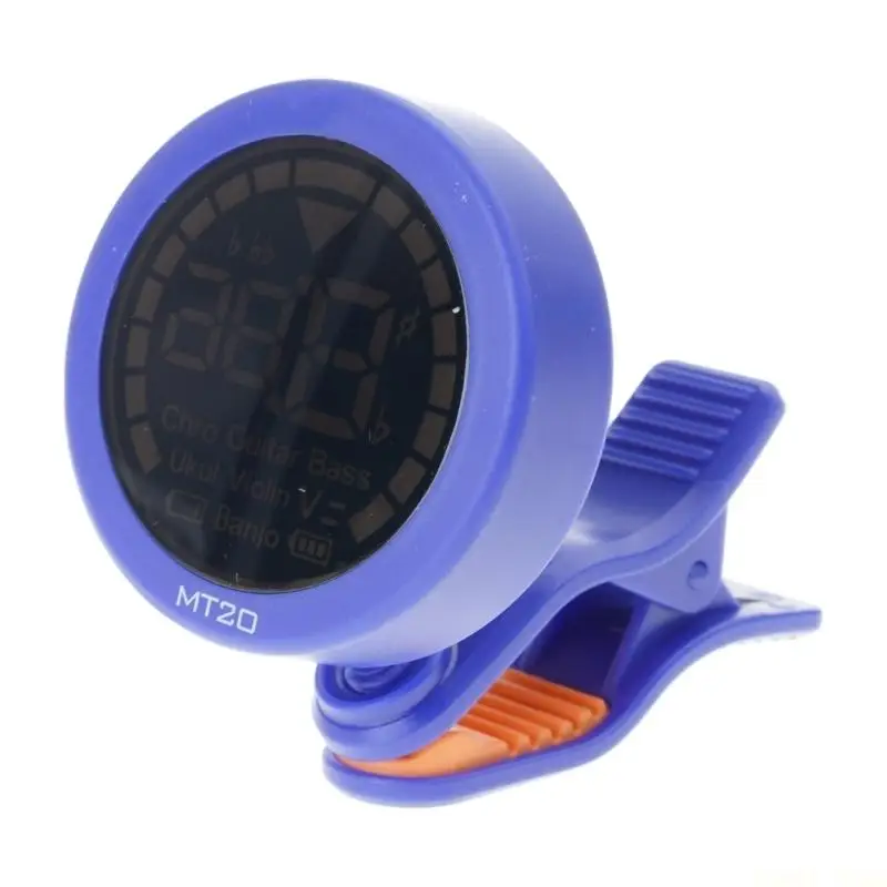 U2JB Clip-On Tuner with Clear LCD Display Digital Electronic Tuner Guitar Accessories