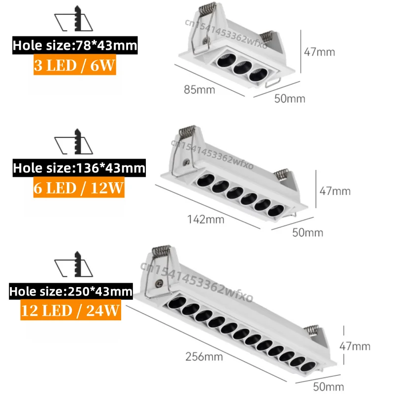 Dimmbare Mini-LED-Himmel Lichter Cob Down lights Scheinwerfer AC110V-220V Kühlergrill Lichter Linie Lichter Wohnzimmer Innen beleuchtung Glühbirnen