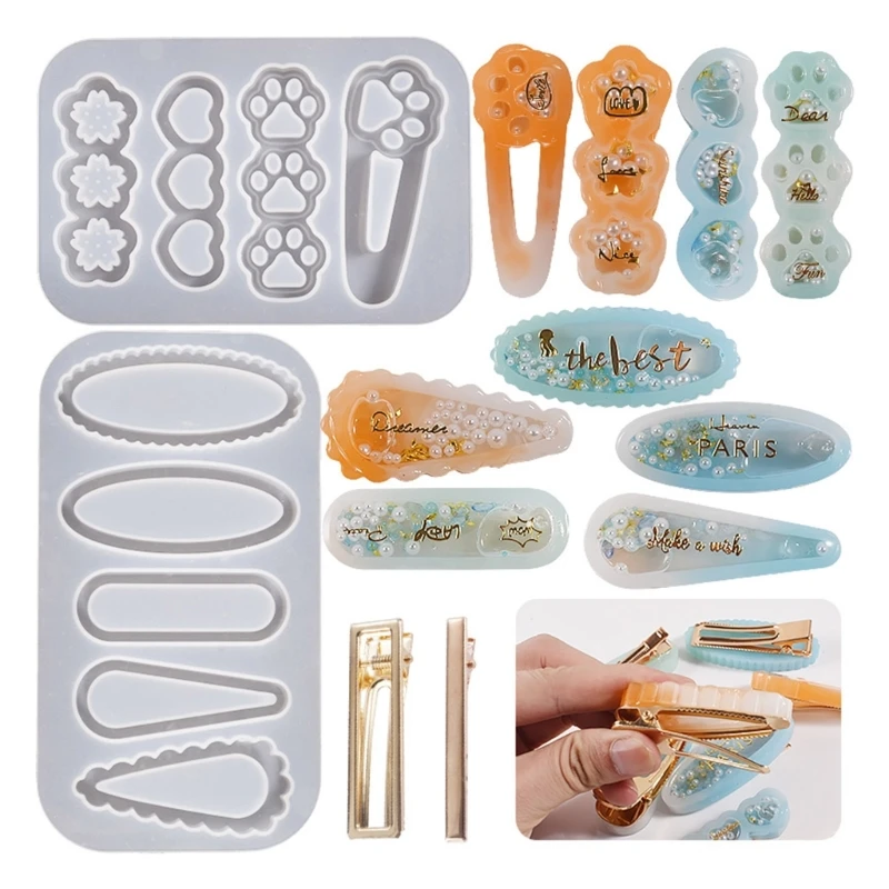 

R3MC Silicone Resin Molds Hair Pin Jewelry Casting Mold Hair Pin Pendant Making Mould