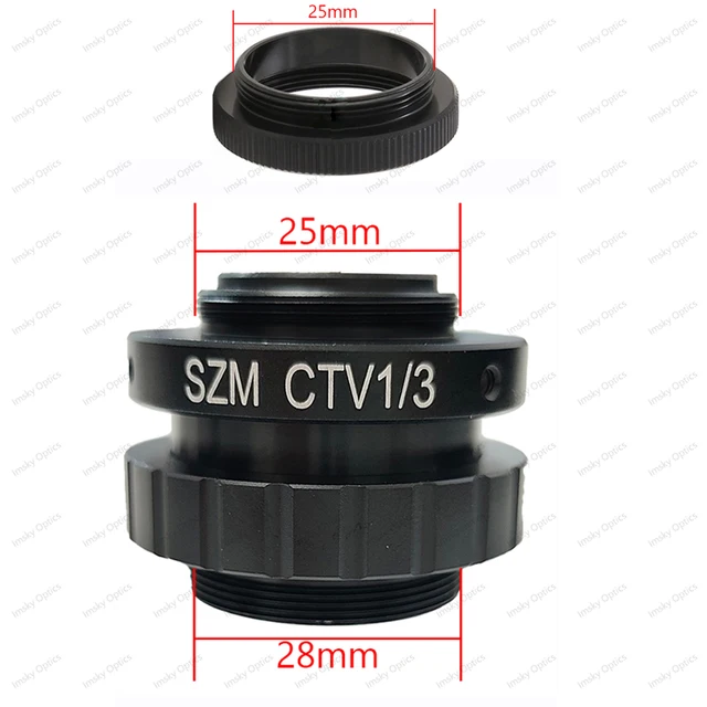 SZMCTV 1/3X Adapter do Simul Focal Trinocular Stereo Microscope HDMI VGA USB Video Camera 0.35X C mount Lens Adapter