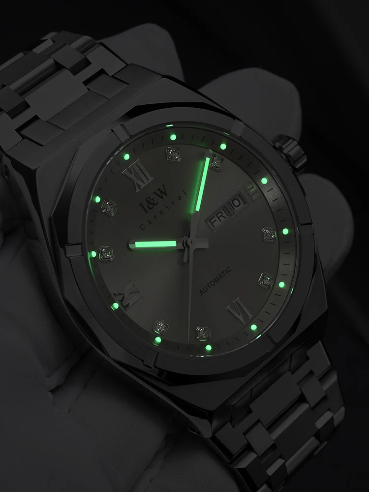 Montre Homme Luxury Brand IW CARNIVAL Mens Watches Sapphire Calendar Luminous 5bar Japan MIYOTA Movement Automatic Watch for Men