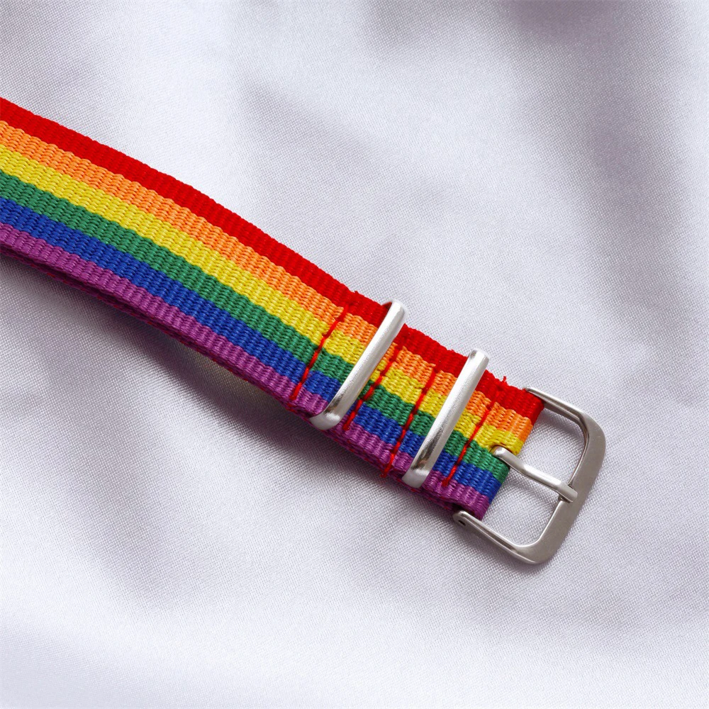 Nylon Rainbow Lesbians Gays Bisexuals Transgender Bracelets for Women Girls Pride Woven Braided Men Couple Friendship Jewelry - view 4