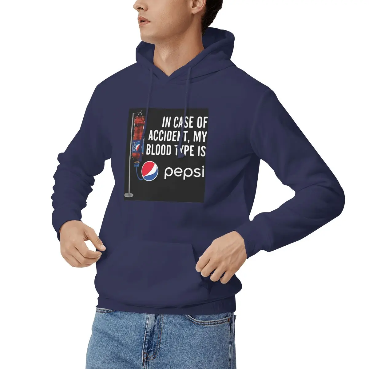 In Case Of Accident My Blood Type Is -Pepsi Hoodies Men's Women Pullover Sweatshirt Hip Hop Long Sleeve Streetwear Autumn Winter