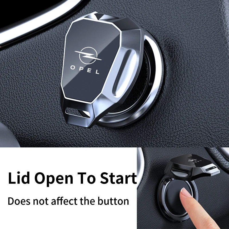 Car One-Touch Start Button Cover Metal Start Case Decor Accessories For Opel Astra  H J K Insignia Corsa D Zafira Meriva Mokka view 3