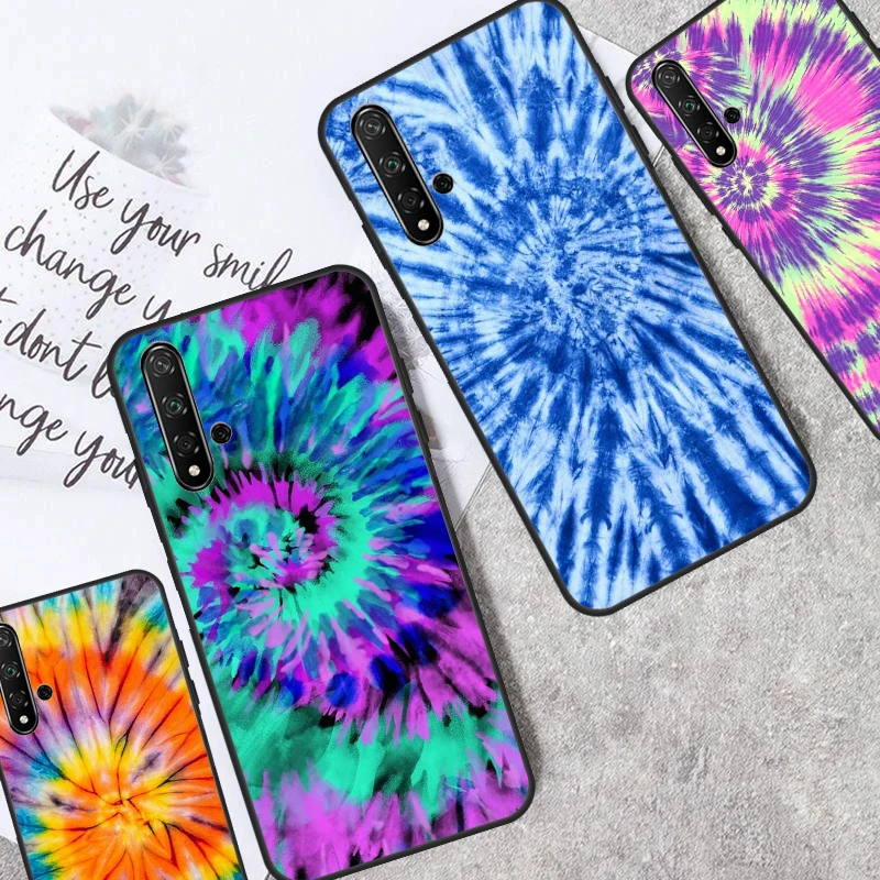 Rainbow Spiral Tie Dye Cover For Huawei Nova Y61 Y91 Y60 Y70 Y90 9 10 SE 11 Pro 5T 11i 8i 3i P20 P40 P30 Lite Case