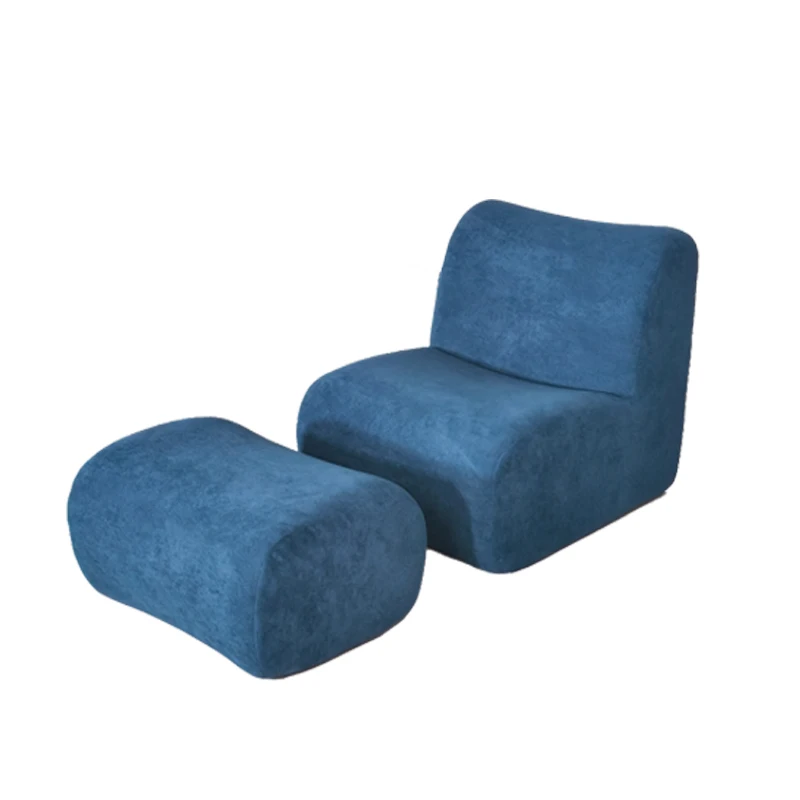 @#Apartment Blue Modular Compression Couch High Density Foam Vacuum Packed Living Room No Assembly