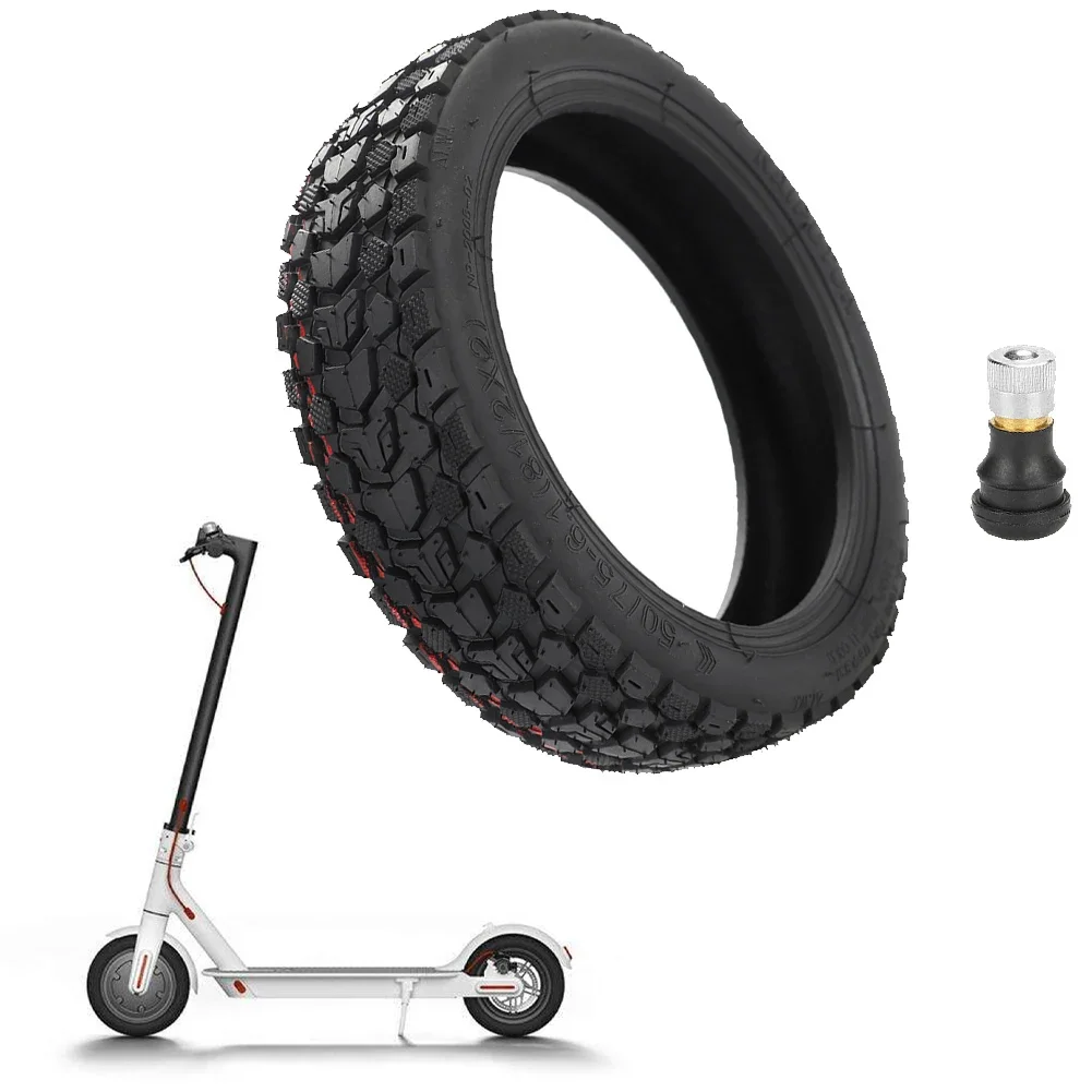 

50/75-6.1 Tubeless Tire Electric Scooter Tire Excellent Replacement Off-road Rubber 450g Black High Performance