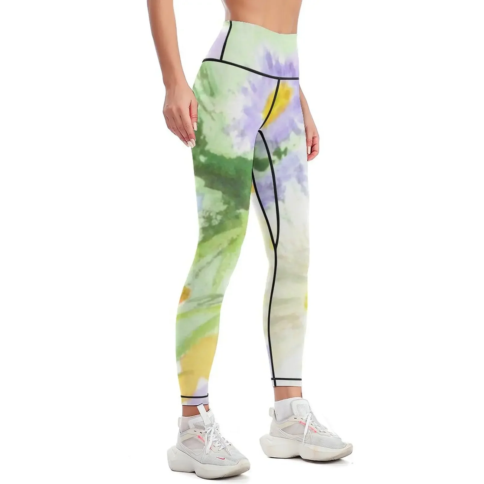 cheerful colorful wild flower Leggings Fitness woman Legging sport Women's tights Jogger pants Womens Leggings