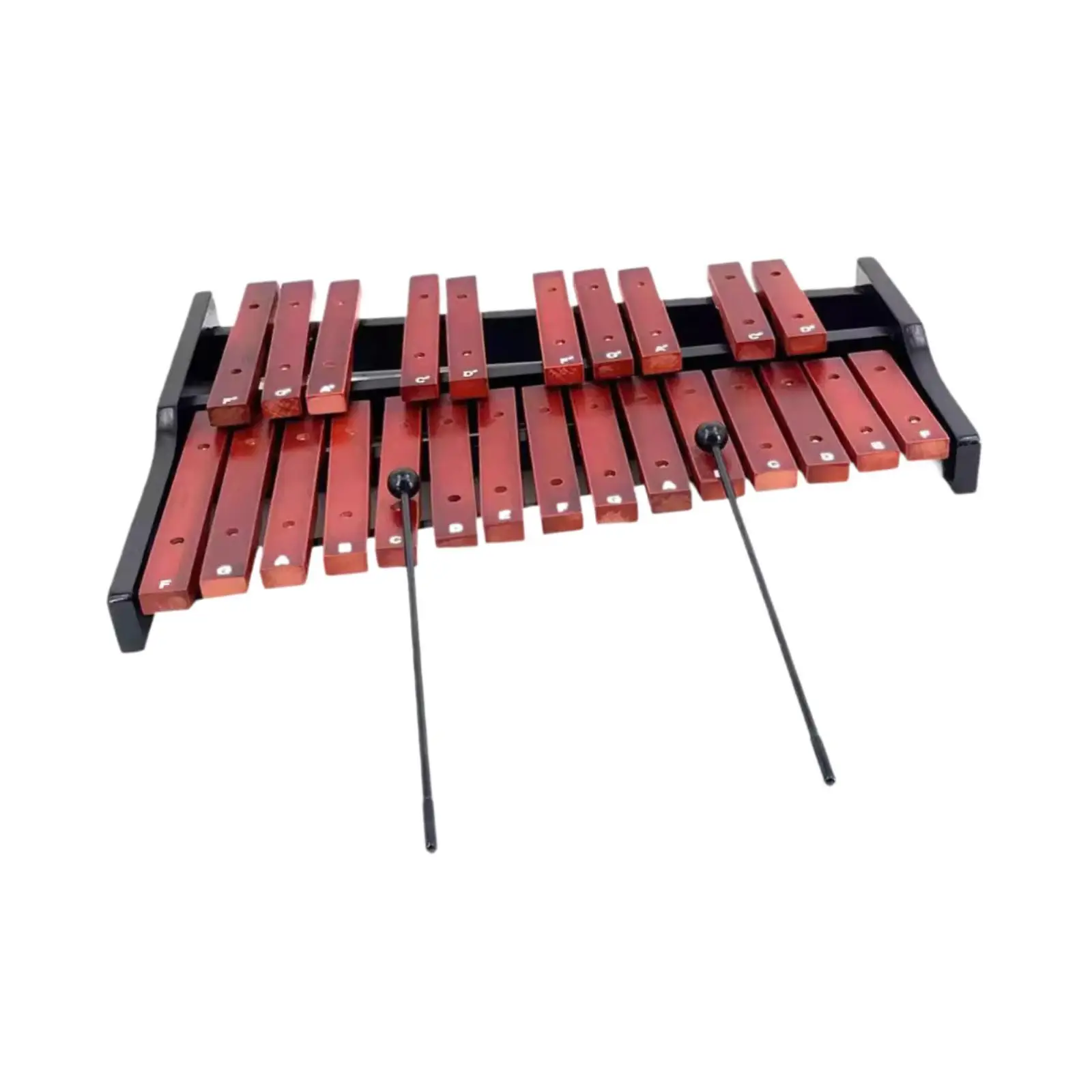 Small Wood Glockenspiel Xylophone 25 Notes for Kids Beginner Musical Instrument with Canvas Bag and Soft Mallets