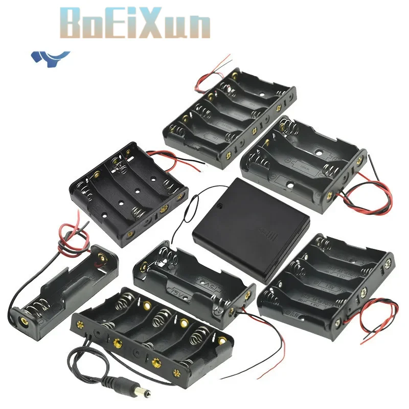 1PCS 1 2 3 4 5 6 Way Battery Box No. 5 Slots Battery Holder