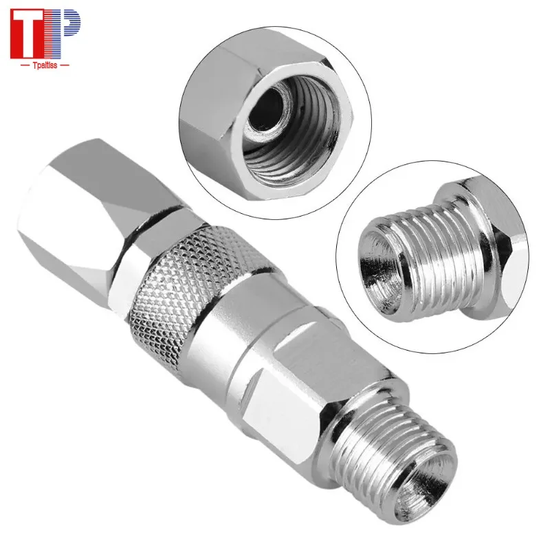 1/4 3/8Airless Spray Gun Hose Stainless Steel Sprayer Swivel Airless High Pressure Spray Gun Hose Swivel Joint for Paint Sprayer