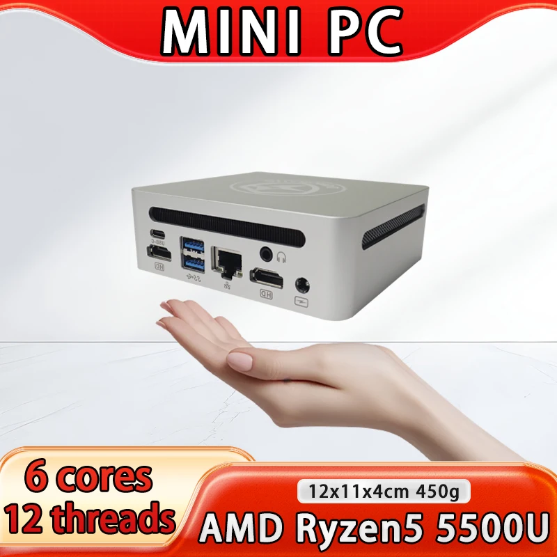 Мини-ПК AMD Ryzen5 5500U Мини-компьютер