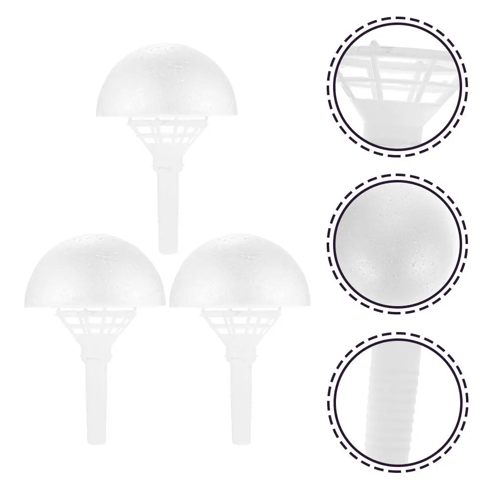 

3Sets Elegant White Flower Foam Holder Wedding Bouquet Maker for Fresh Artificial Bridal Bouquet Holder DIY