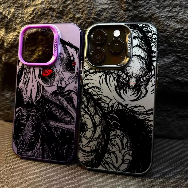 Capa de Celular Anime Tokyo Ghoul para iPhone 17 Air 16 E 15 14 13 12 11 Pro Max Plus Mini SE 2020 2022 Capa Protetora à Prova de Choque