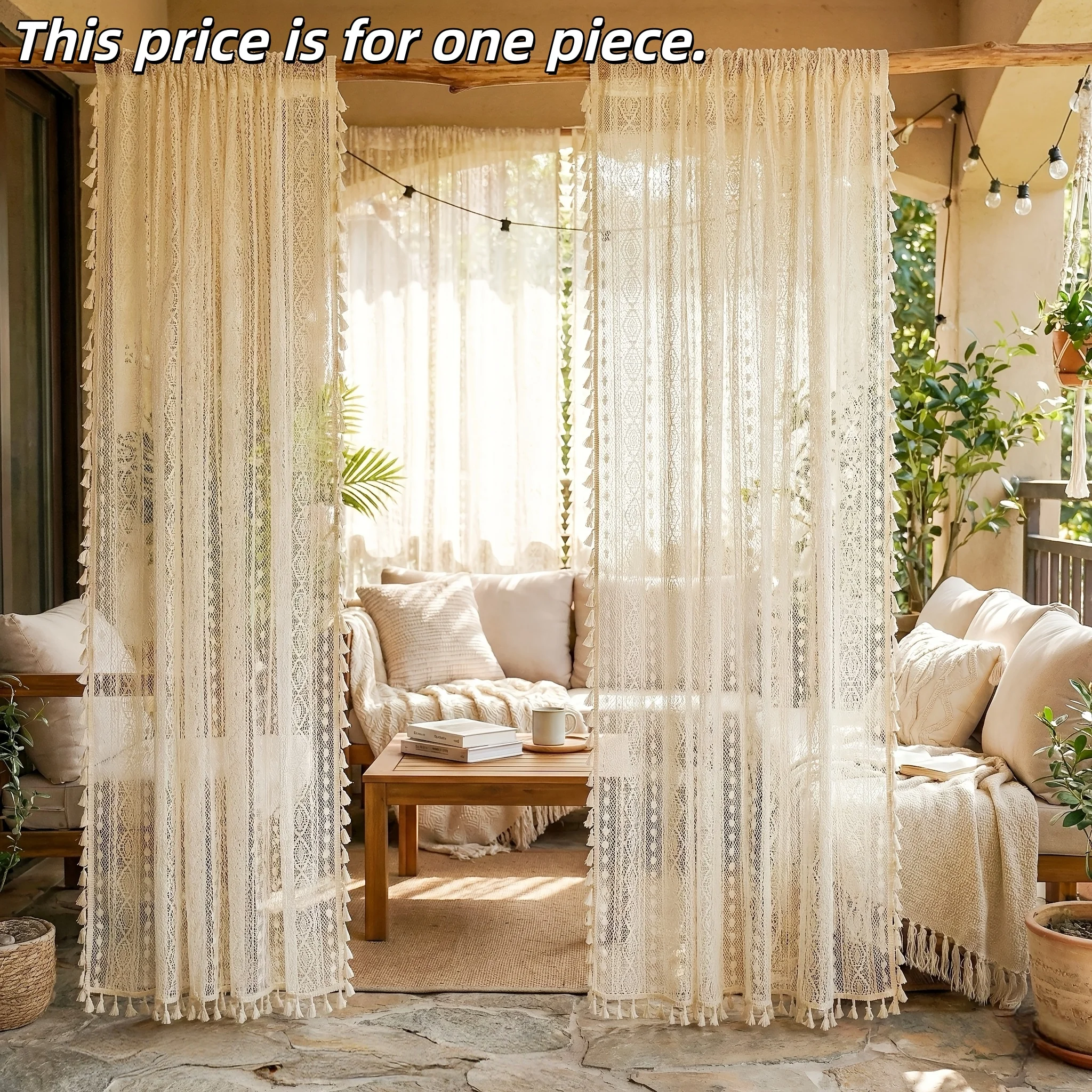 Cute Pink Star Cutout Window Curtain, Blackout Solid Color Curtain, Lace Trim Decorative Curtain Panel For Bedroom, Girls Room,