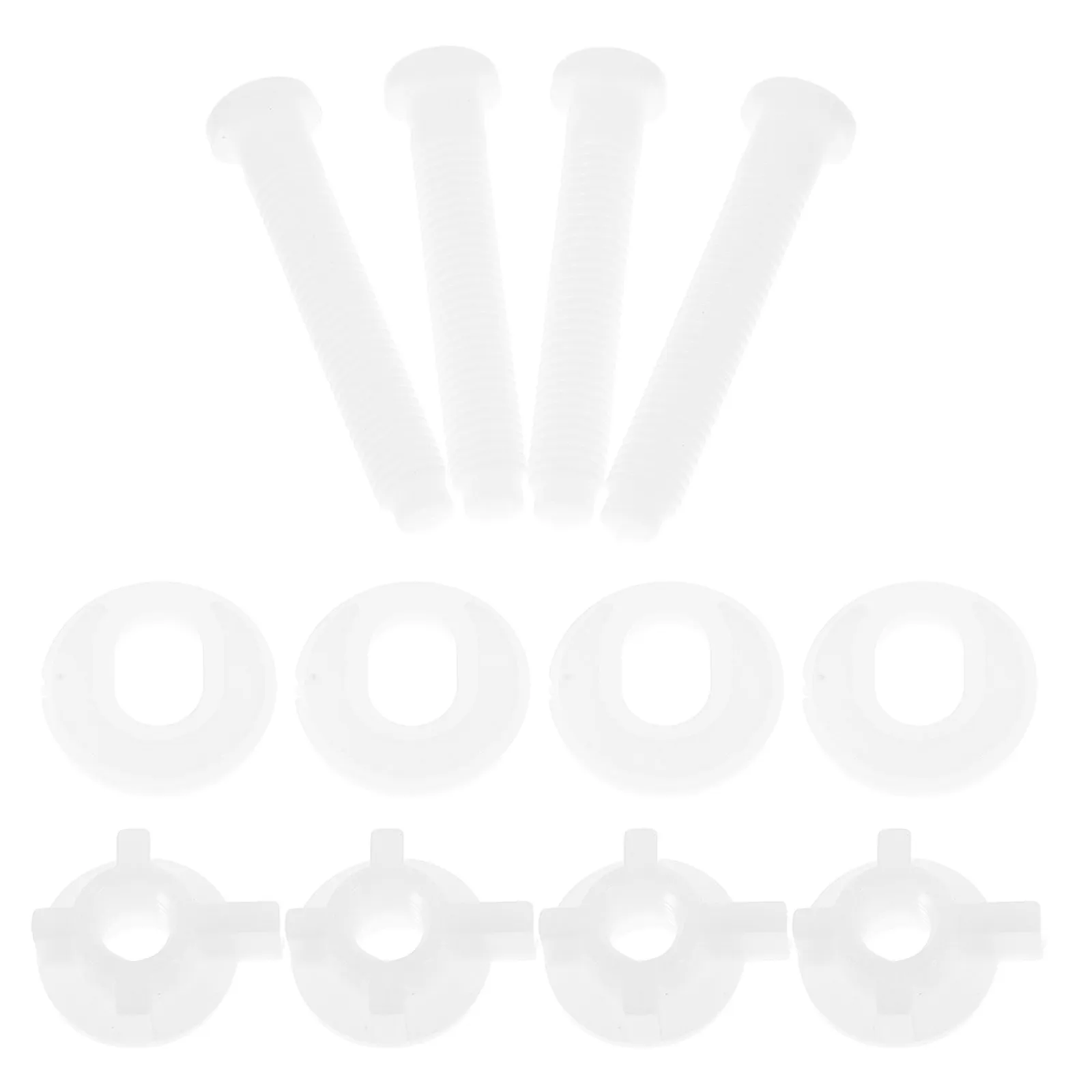 4Pcs Toilet Lid Screw Fixator Set High Durability Toilet Seat Cover Screws for Universal Fit Comfort Touch Bathroom Fixture