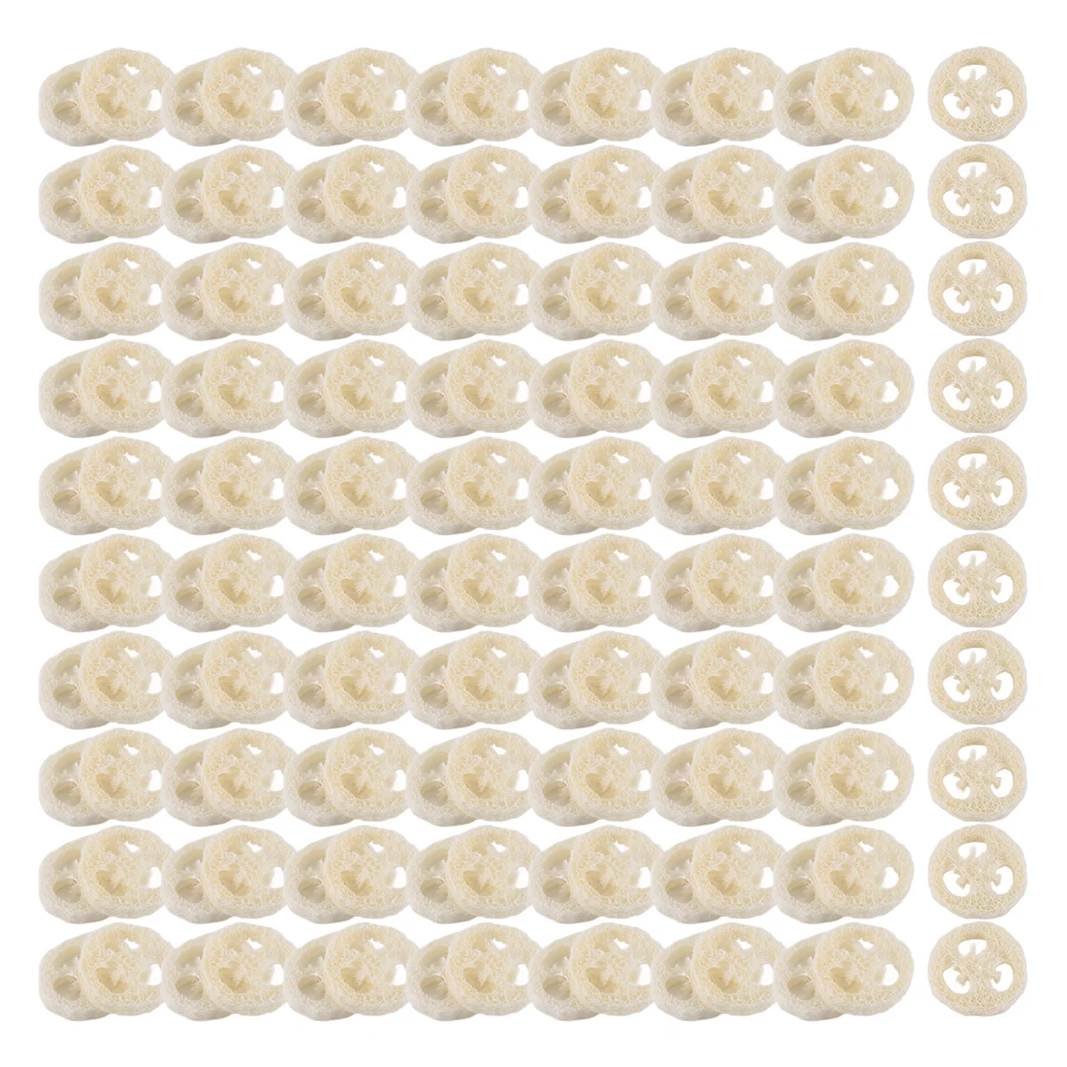 150Pcs Natural Loofah Luffa Loofa Slices Handmade Loofah Soap Box Tray Tools Cleaner Sponge Facial Soap Holder