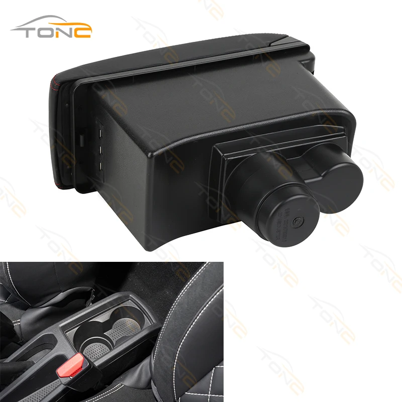 For Renault Duster Armrest For Dacia Duster Car Armrest Box 2019-2022 Center Console Storage Box Decoration Accessories leather