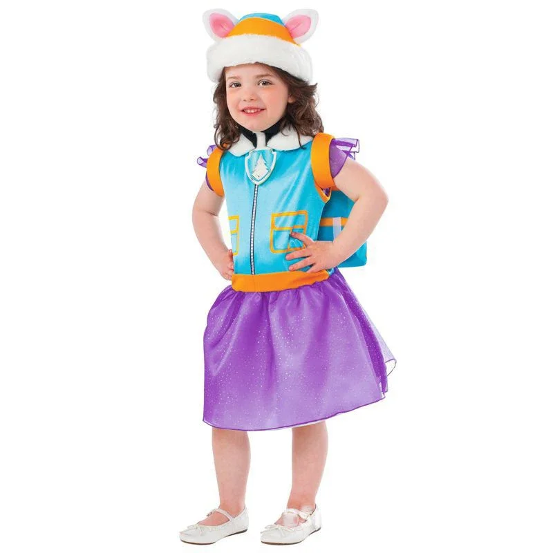 Kids Husky Dog Fancy Dress Up Halloween Purim Costume Fancy Dress Girls Everest Costume