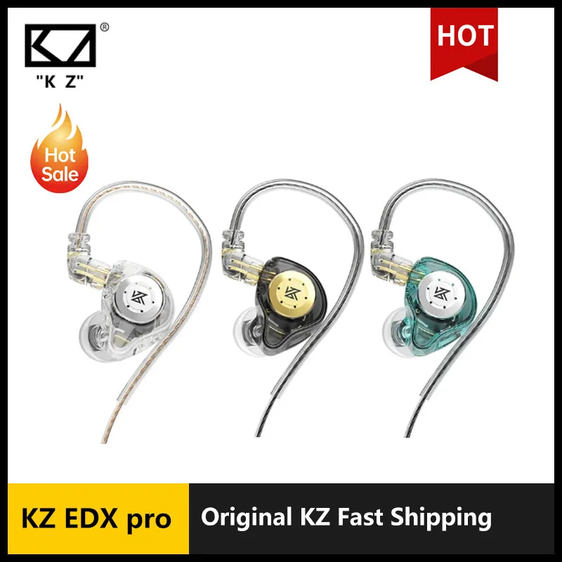 KZ EDX pro Earphone Bass In-Ear Monitor Headphone Olahraga Kebisingan Membatalkan HIFI Headset Baru!