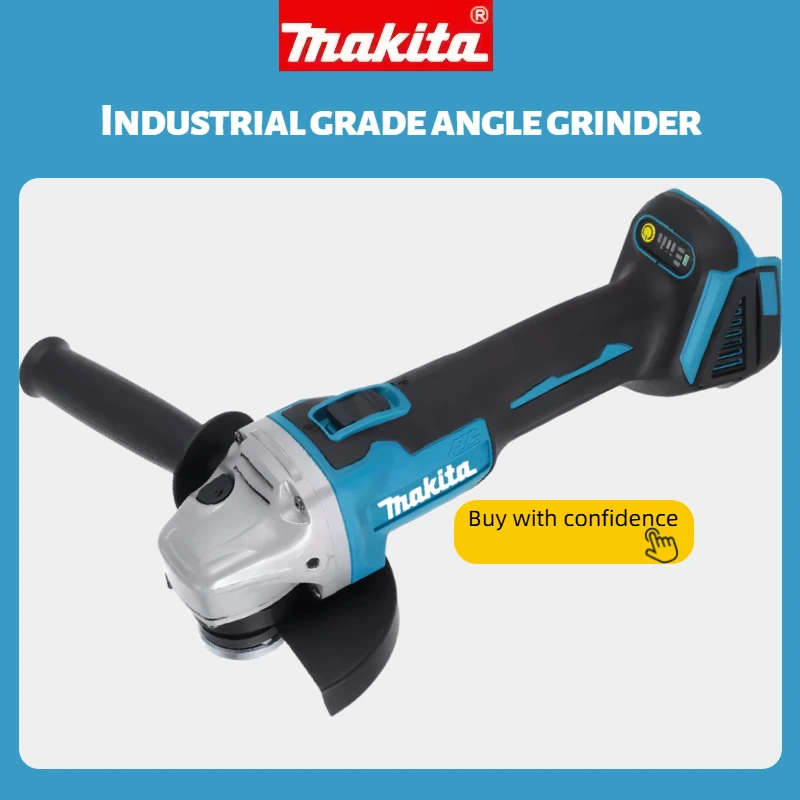 Makita DGA504 125mm 18V Brushless Cordless Angle Grinder for Longer Runtime & Power (Bare Tool)