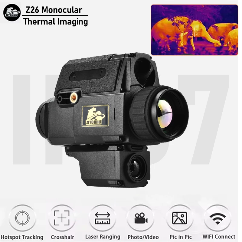 

Thermal Imaging Hunting Monocular with Laser Ranging Night Vision Extend Function 384x288 640x512 F.25mm 35mm Optimal