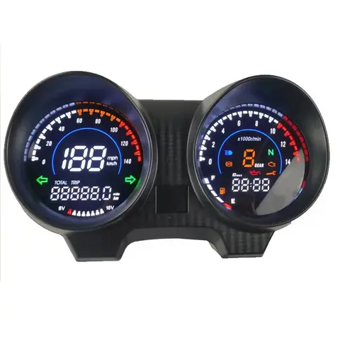 For Alpha Rx LUX 110 Digital Dashboard LED Motorcycle RPM Meter Speedometer For TITAN 150 Honda CG150 Fan150 2010 2012