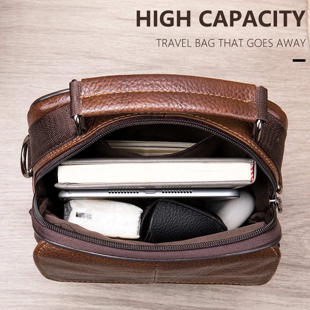 MVA Retro Men\'s Bag Genuine Leather Man Bags For Man Messenger Crossbody Shoulder Bag Husband Men Shoulder Strap Handbag 6037
