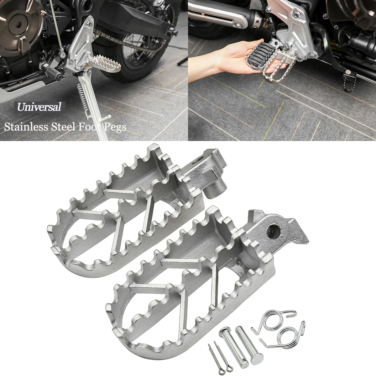 

Motocross Stainless Steel Foot Pegs Rests Pedals Footpegs For Honda XR50R XR70R XR80R XR100R CRF50 CRF50F CRF70 CRF70F CRF80