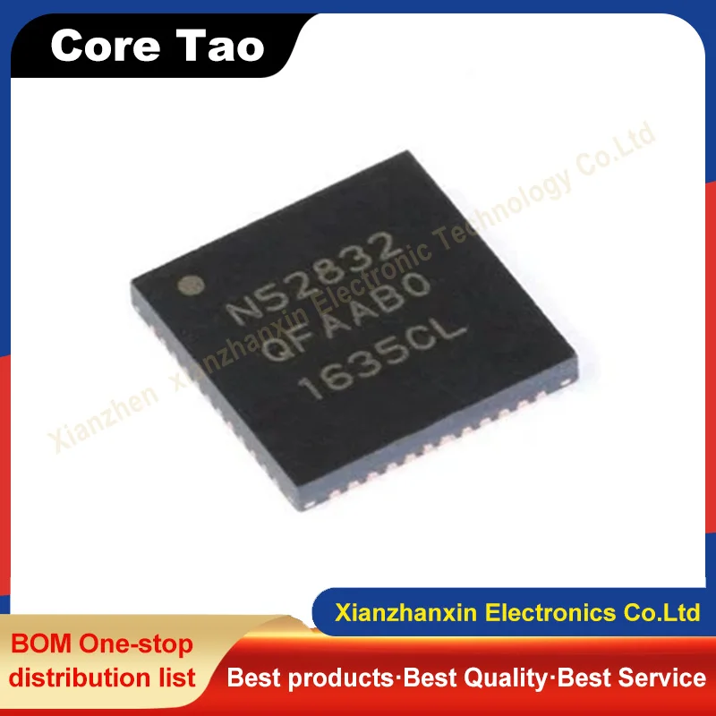 1pcs/lot NRF52832-QFAA-R N52832 QFN48 2.4GHz wireless radio frequency transceiver IC