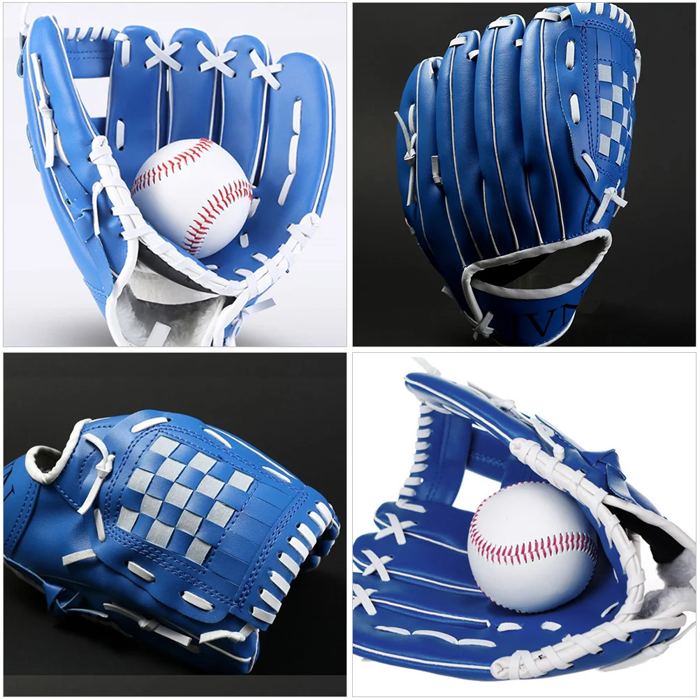 

Premium Baseball Glove Kids Beginners PU Material Shockproof Anti-Slip Batting Gloves Softball Infield Training Catchers Large