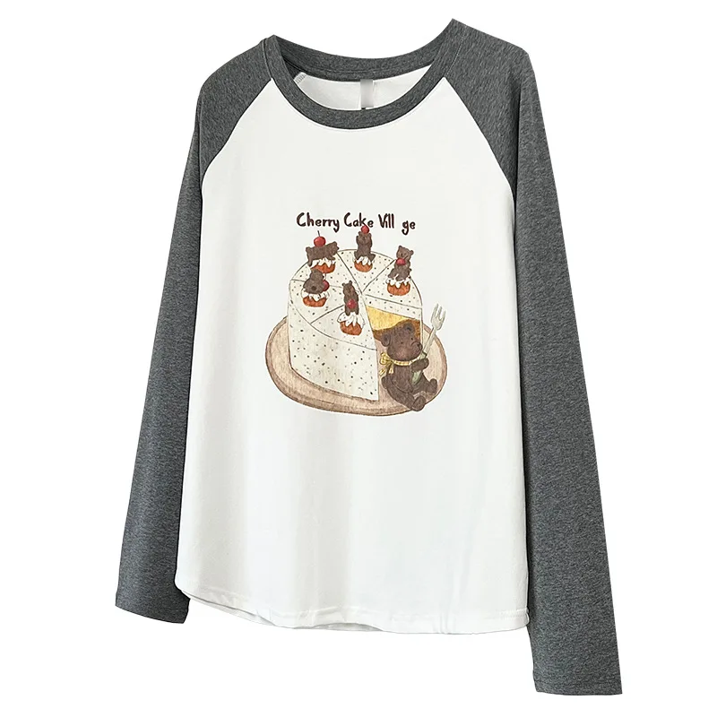 

Женская футболка больших размеров с цветными блоками и длинным рукавом реглан, облегающий крой, для пышных форм, весна 2026, модель 7081