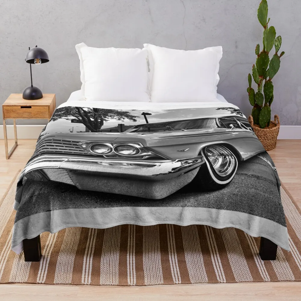 Cruisin' Classic Impala Lowrider Throw Blanket Bed Decorative Beds Blankets