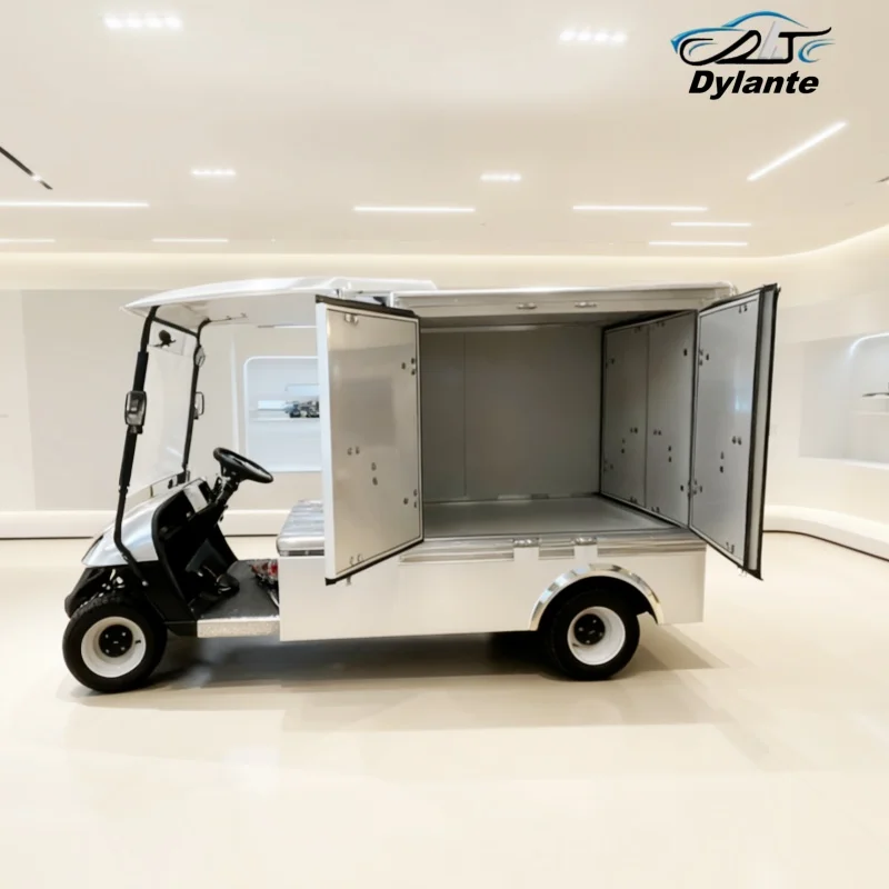 

2-местная безопасная тележка для гольфа, электромобиль, 72 В, свинцово-кислотная батарея, туристическая экскурсионная электрическая тележка для гольфа, задний грузовой ящик