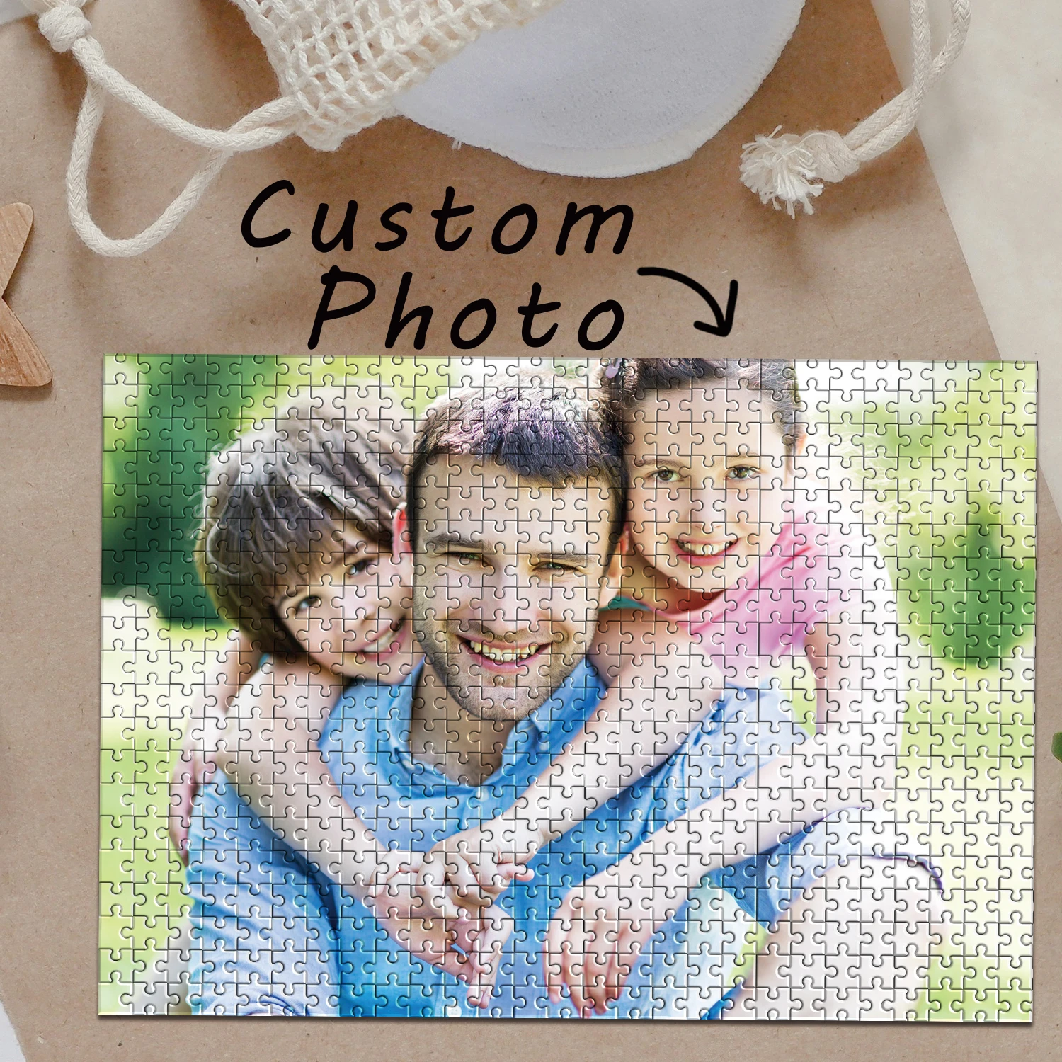 35/150/300/500/1000 قطعة عائلة رائعة صور مخصصة شخصية الضغط الألغاز بازل قطع الألغاز المخصصة في الصور #4