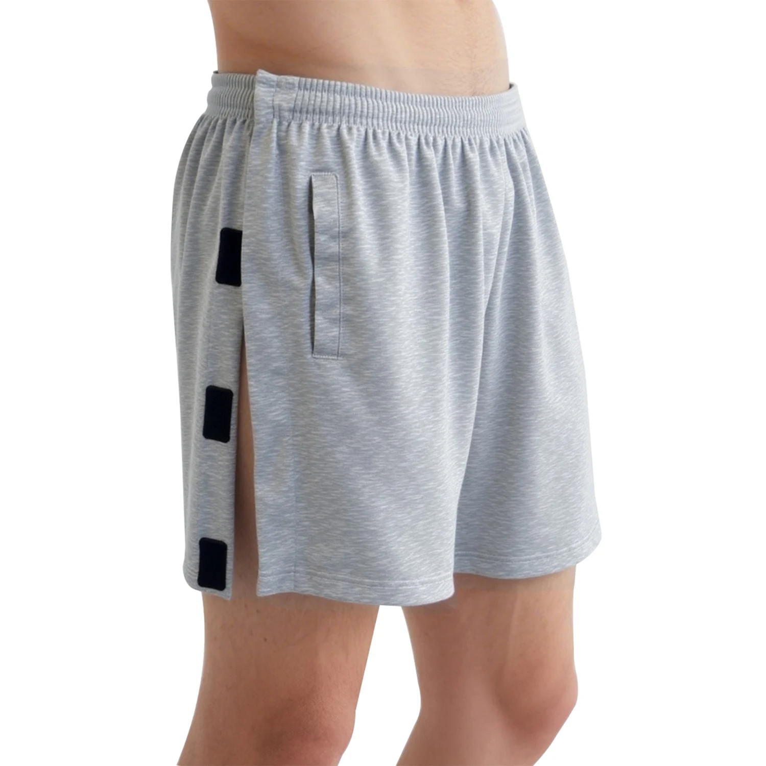 Men's and women's universal hip and knee surgery recovery shorts, men's removable shorts, detachable Velcro snap shorts, adaptiv