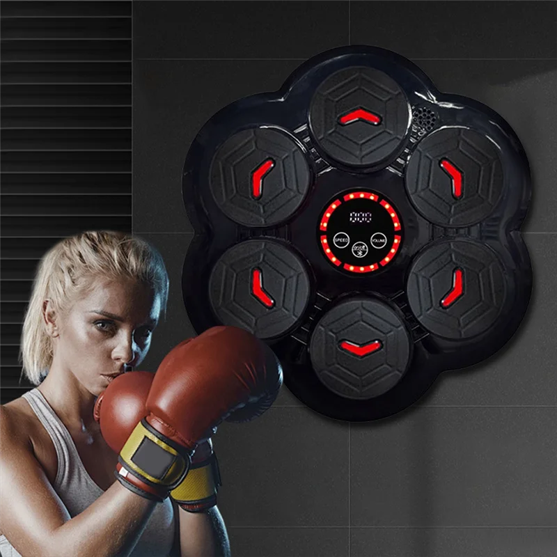

Y67A-Adjustable Speed Bluetooth-Compatible Music Boxing Machine Smart Wall-Mount Target Reaction Practice For Kids Adults