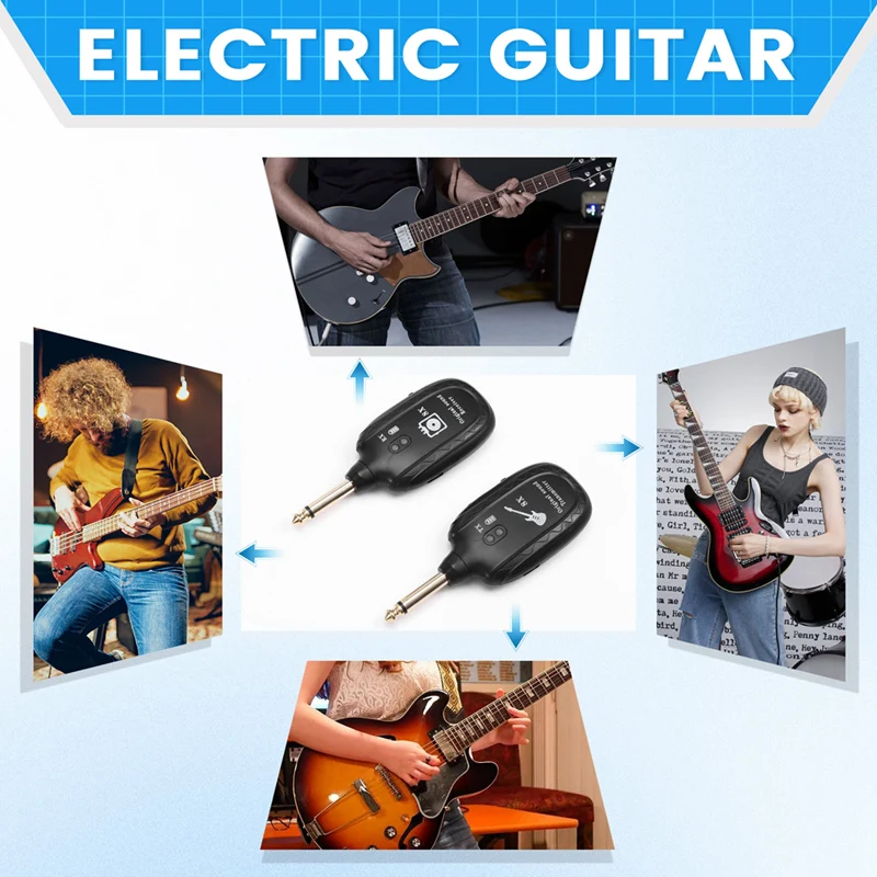 8X Wireless Guitar System Wireless Guitar Transmitter Receiver For Electric Guitar Bass Violin