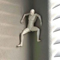 Climber Wall Decoration PVC Modern Climbing Man Figurine Statue Sculpture Wall Art Climbing Ornament Gift Home Decor