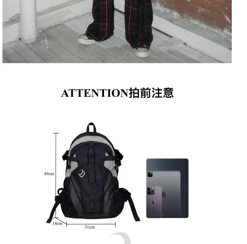 Retro Unisex Backpack Fashion Casual Travel Bag Solid Color Large Capacity Men's Backpack High Quality Student Schoolbag Female