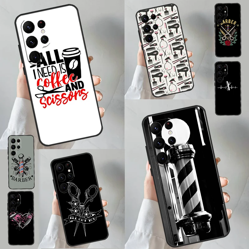 Hair Stylist Hairdresser Case For Samsung Galaxy S22 S23 S24 Ultra S8 S9 S10 Plus Note 10 20 Ultra S20 S21 FE Cover