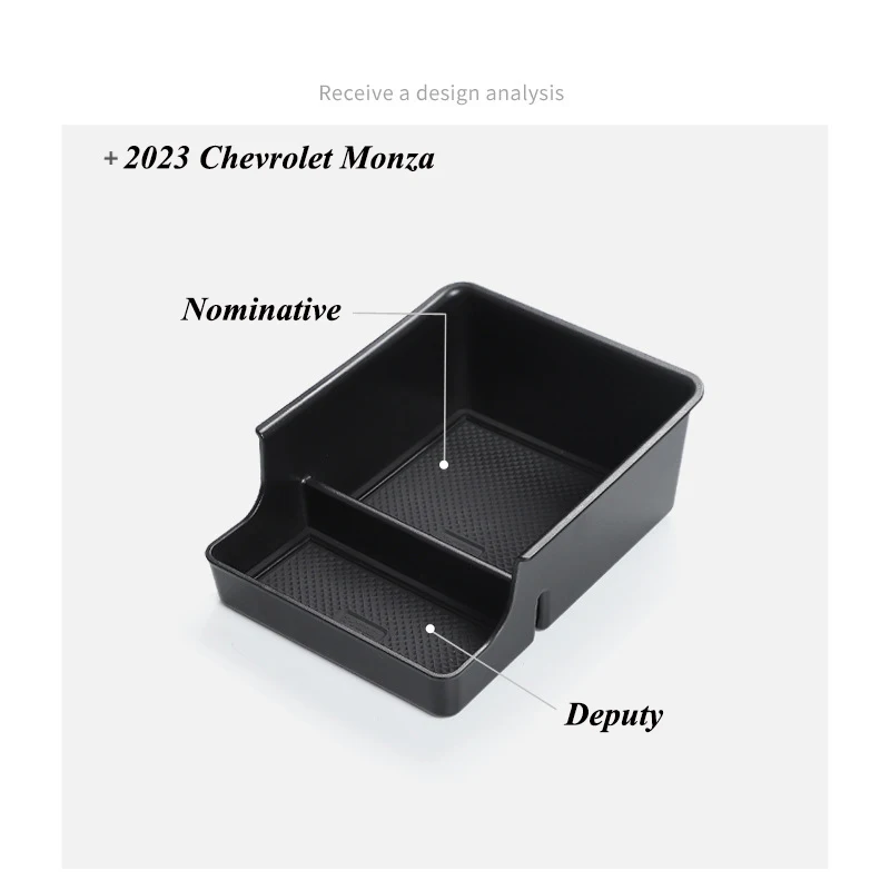 Central Armrest Storage Box For Chevrolet Monza 2023 Center Console Storage Organizer Container Tray Car Interior Accessories