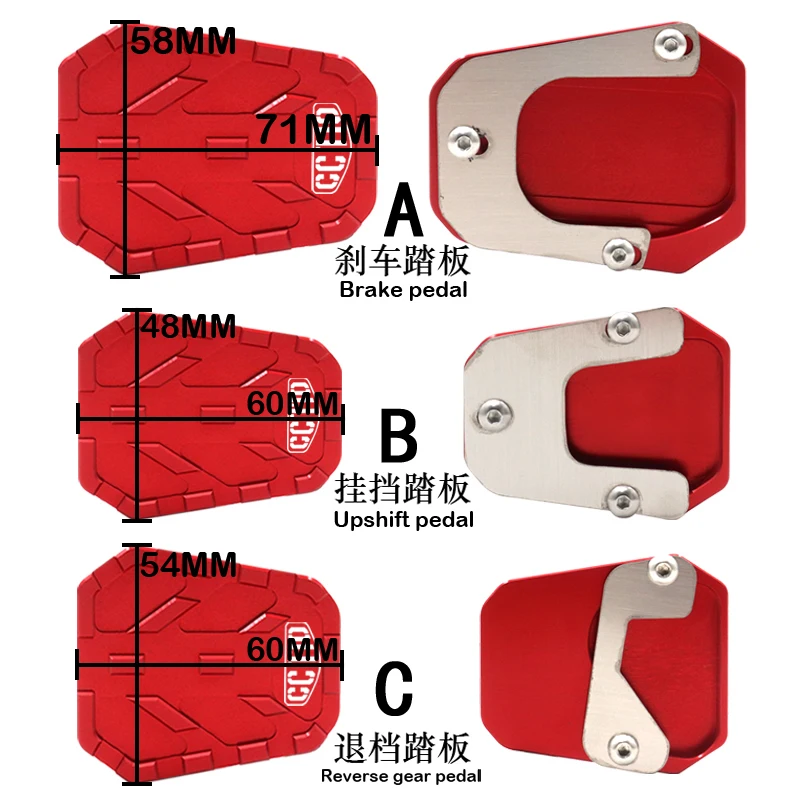 Motorcycle Accessories for Honda Cross Cub CC110 CC 110 Anti Skid Pedal Brake Pedal Front Rear Anti-slip Shift Foot Pads