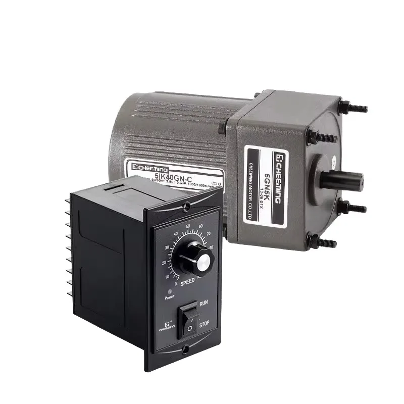 Miniature 40W AC Speed Motor Single/ Three-Phase Induction Type Reducer  GearMotor