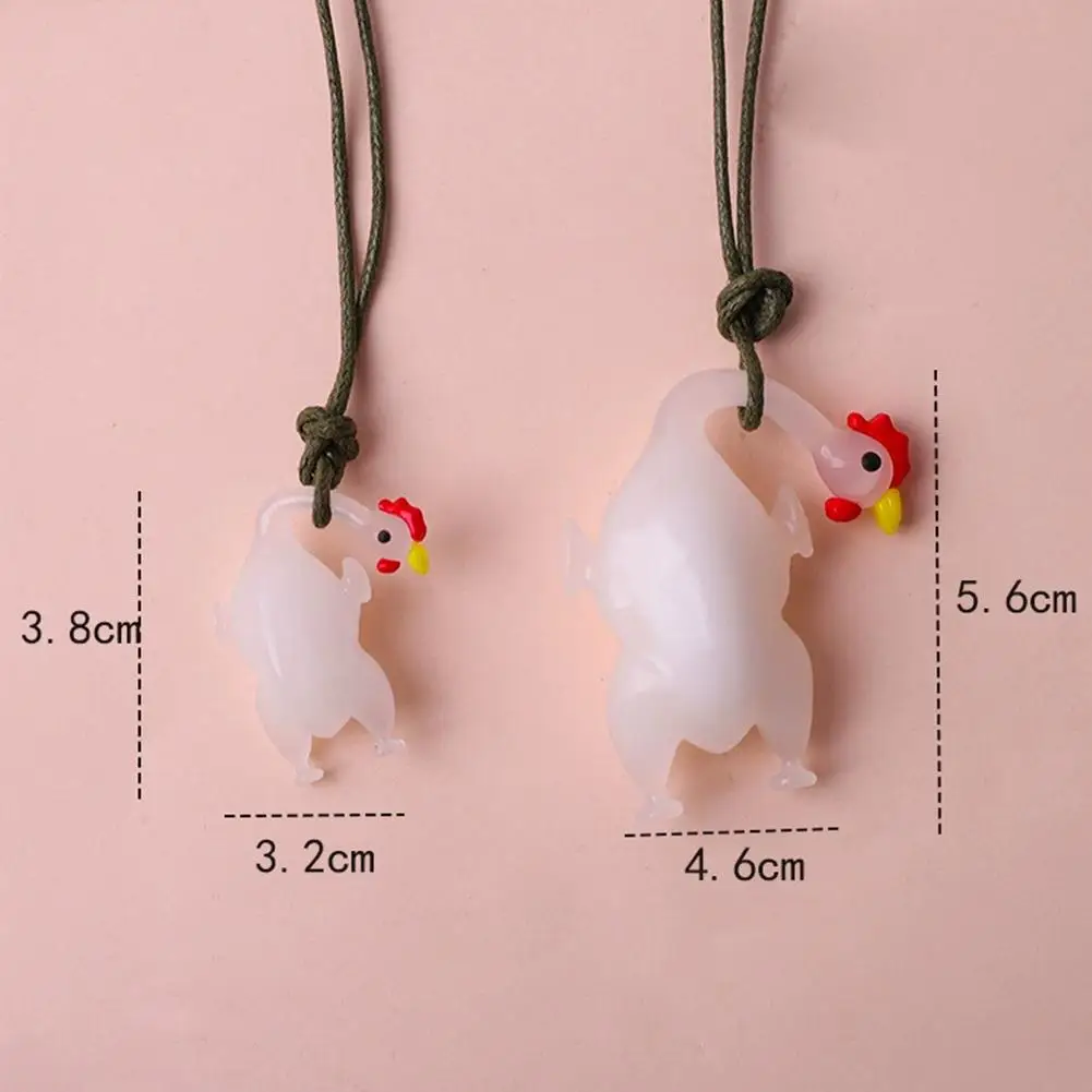 يتأرجح الدجاج سيارة زخرفة سيارة سحر قلادة الأشعة فوق البنفسجية استشعار درجة الحرارة تغيير اللون Diy بها بنفسك زخرفة اكسسوارات السيارات #6